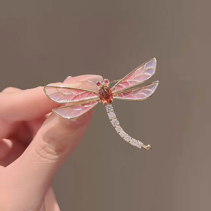 Elegant Dragonfly Crystal Pin Brooch