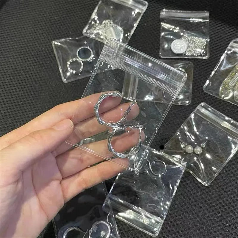 5 PCS PVC Self Sealing Jewelry Transparent Storage Pouches