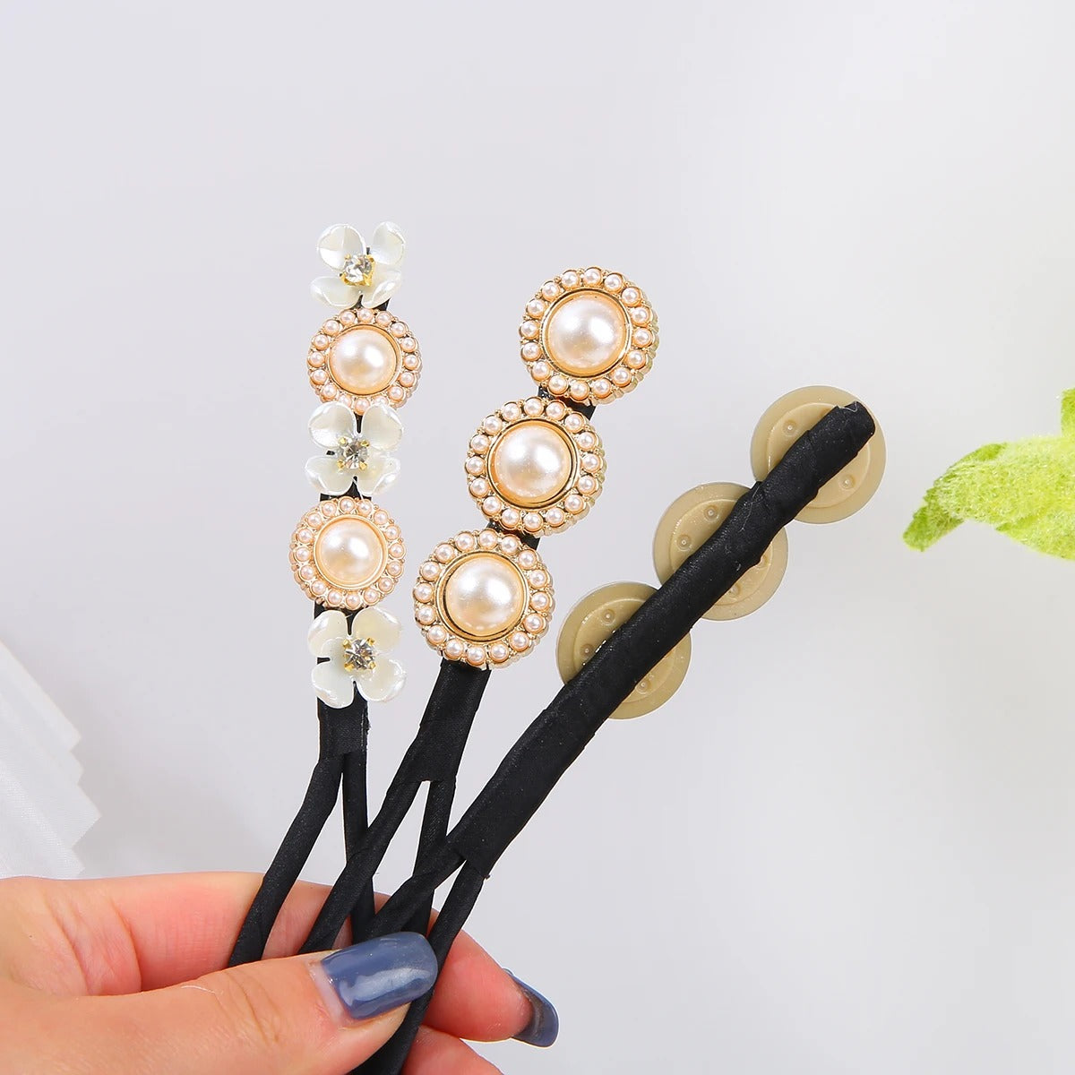 Pearl Flower Magic Bun Maker Hairband