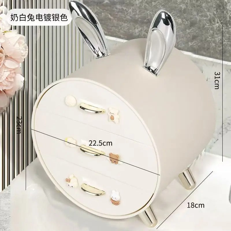 3 Layer Makeup & Jewelry Storage Organizer