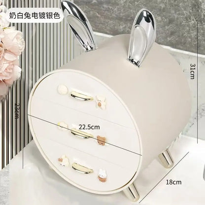 3 Layer Makeup & Jewelry Storage Organizer