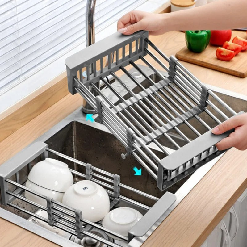 Expandable Stainless Steel Adjustable Dish Drying Rack