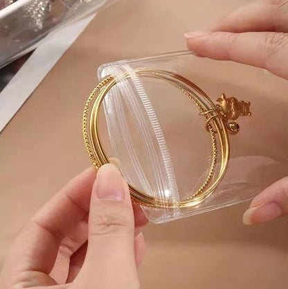 5 PCS PVC Self Sealing Jewelry Transparent Storage Pouches