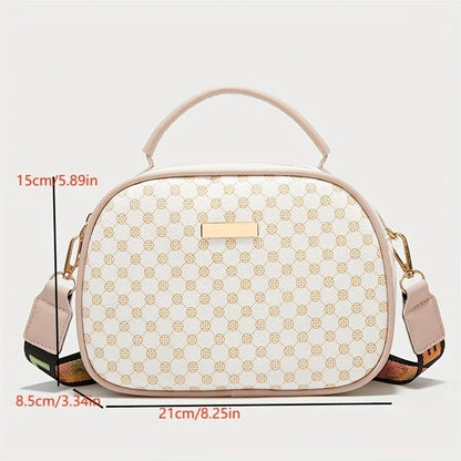 Classic Shoulder Bag with Double Zipper
