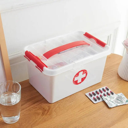 Portable Household Medicine First Aid Box