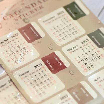 Pack Of 2 - 2024 Calendar Sticker for Planners and Notebooks.
