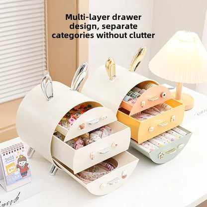 3 Layer Makeup & Jewelry Storage Organizer