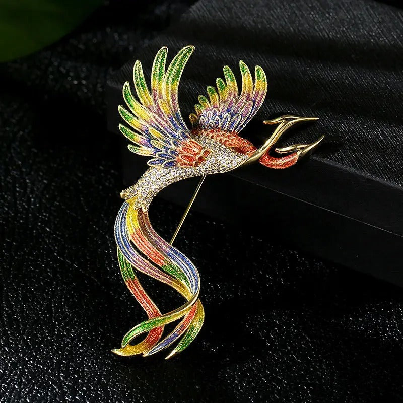 Luxurious Double Headed Phoenix Brooch