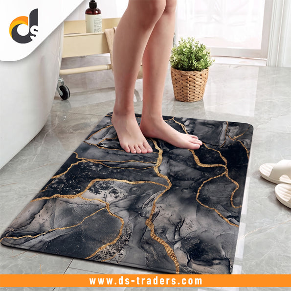 Luxury Black & Gold Door Mat (Random Design)