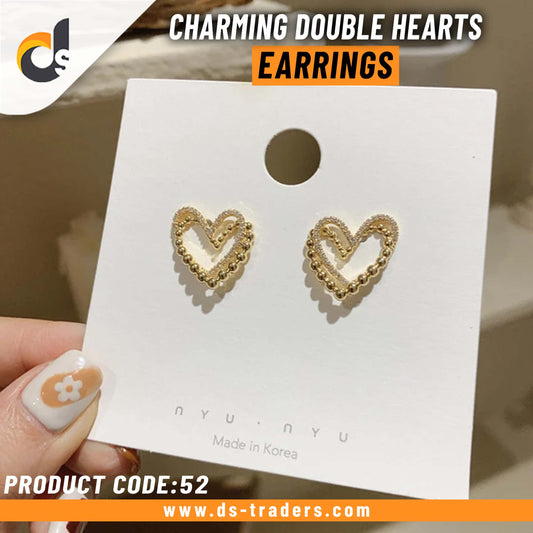 Charming Double Hearts Earrings