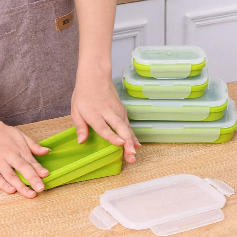 4PCs Silicone Food Storage Container