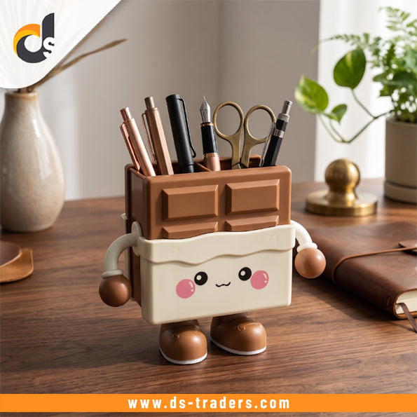 Cute Cartoon Chocolate Pen Holder