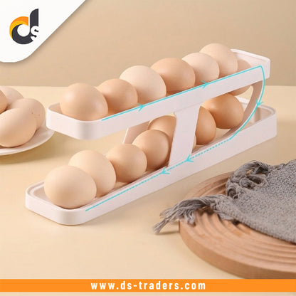 Egg Storage Container for Refrigerator Egg Dispenser Tray