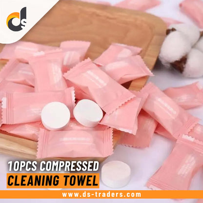 10pcs Compressed Cleaning Towel