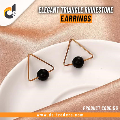 Elegant Triangle Rhinestone Earrings
