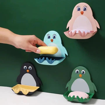 Penguin Style Self-Adhesive Soap Holder