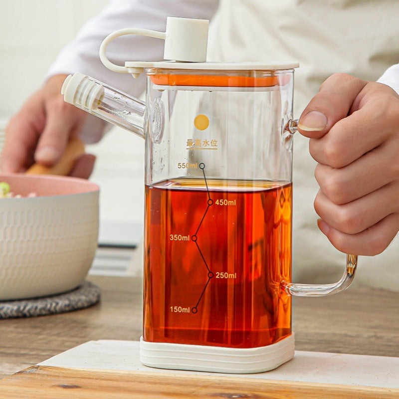 Glass Oil Dispenser with Silicone Guard