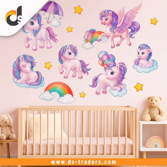 3D Unicorn Decorative Wall Sticker (Random Design)