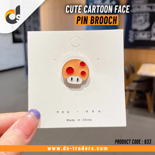 Cute Cartoon Face Pin Brooch
