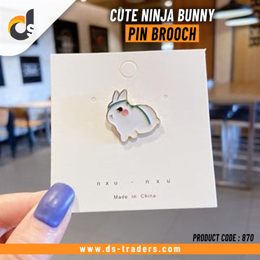 Cute Ninja Bunny Pin Brooch