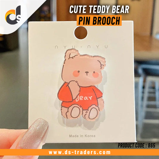 Cute Cartoon Teddy Bear Brooch