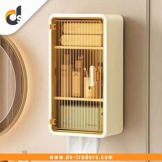 Wall Mounted Bathroom Shelf With Tissue Holder