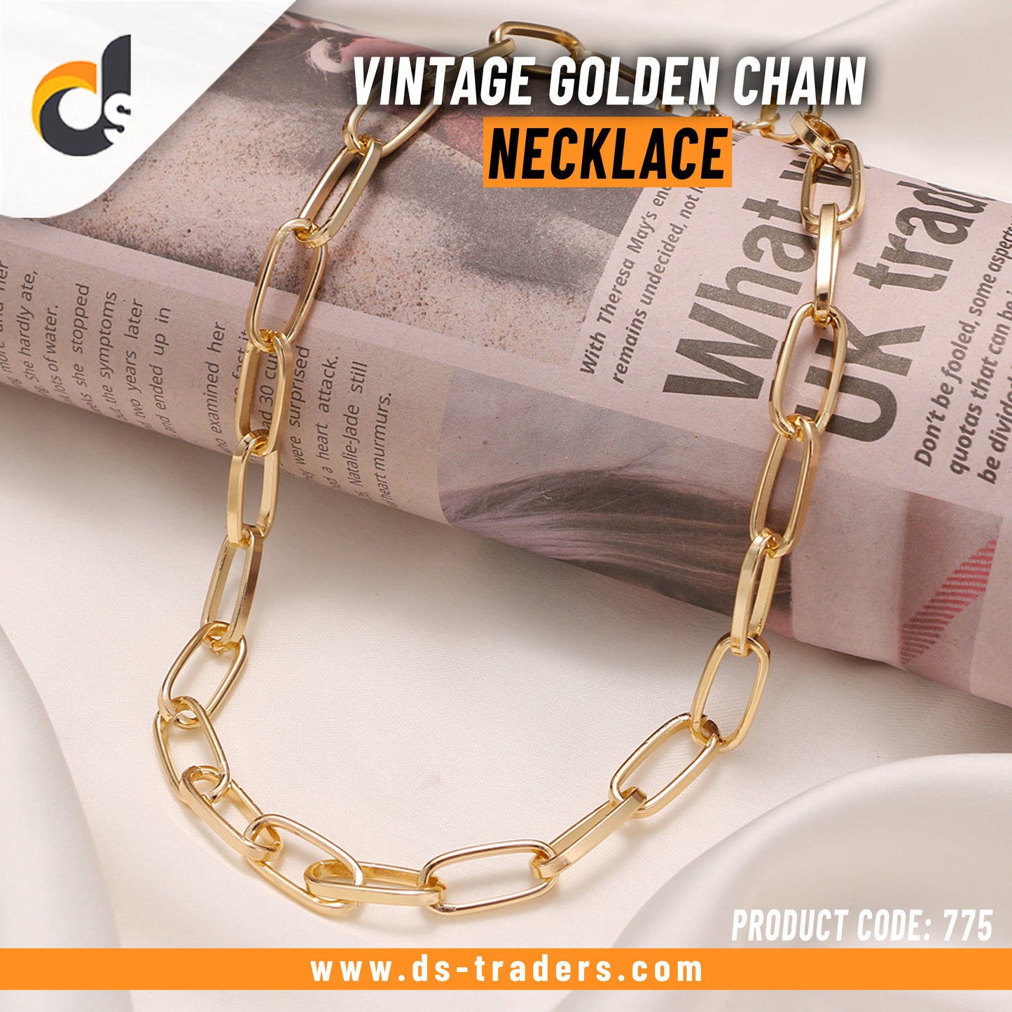 Vintage Golden Chain Necklace