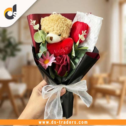 Creative Fabric Bear Flower Bouquet