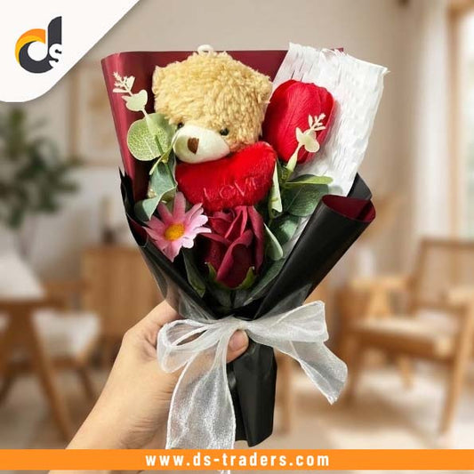 Creative Fabric Bear Flower Bouquet