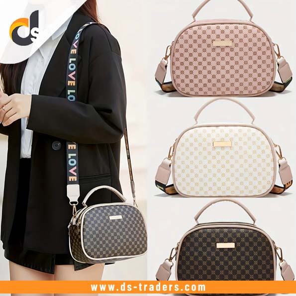 Classic Shoulder Bag with Double Zipper