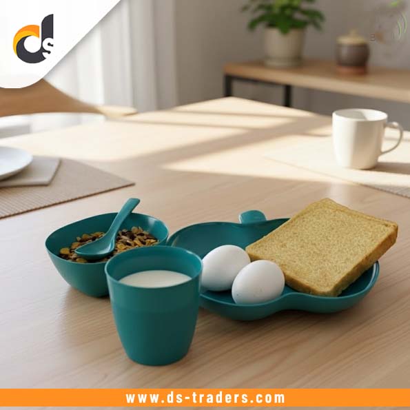 4 In 1 Kids Plastic Dinner Set