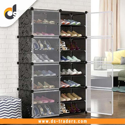 12 Cube Dustproof Storage Shelf