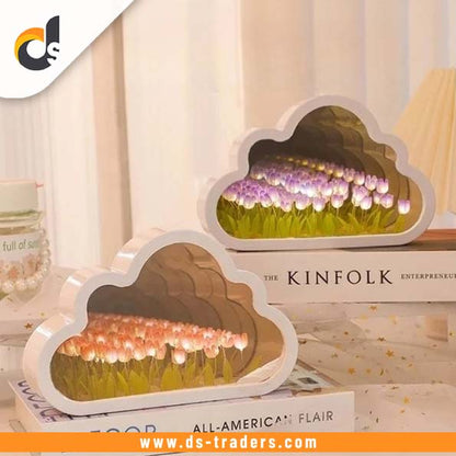 DIY Cloud Mirror Tulip Night Lamp