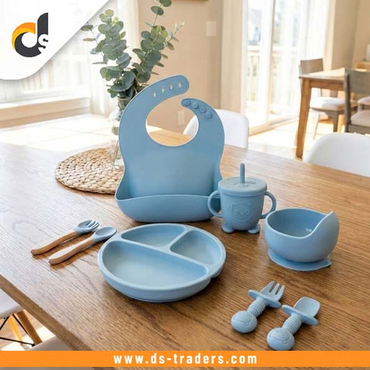 10PCs Baby Silicone Feeding Set