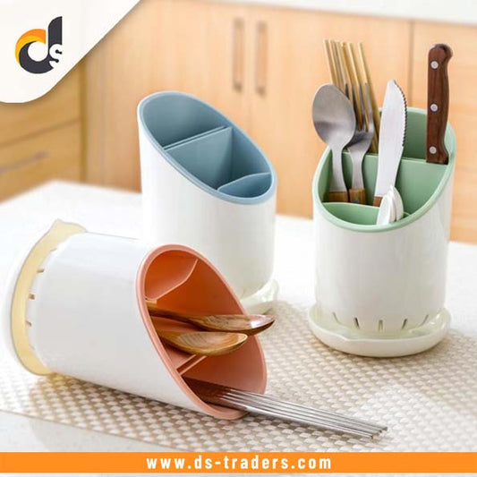 New Cutlery Storage Rack Fast Dry Drain Container