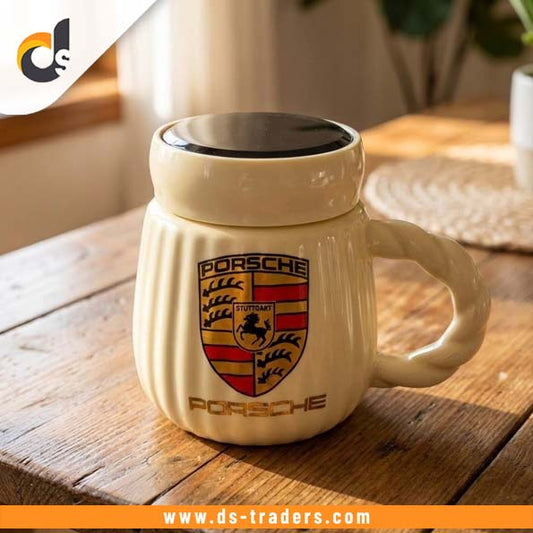 Ceramic Coffee Mug with Mirror LId