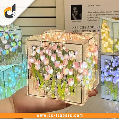 DIY Tulip Flower Cube Night Light