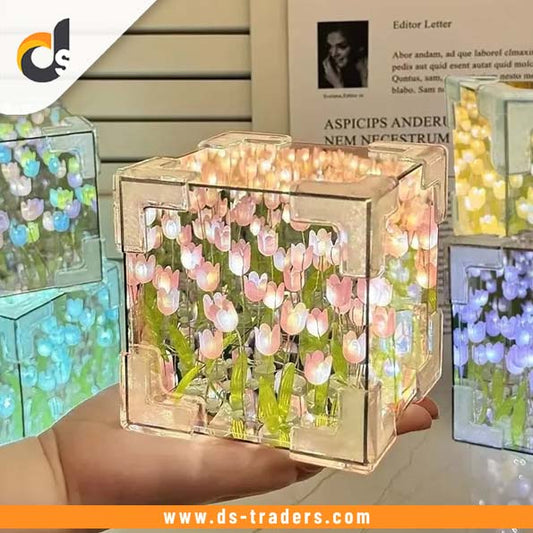 DIY Tulip Flower Cube Night Light