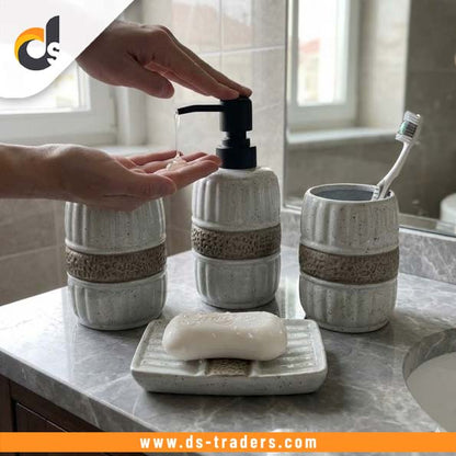 4PCs Luxury Cereamic Bathroom Accessories Set