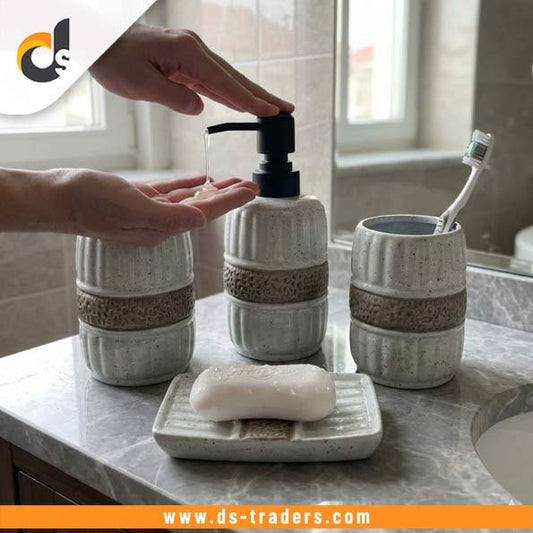 4PCs Luxury Cereamic Bathroom Accessories Set