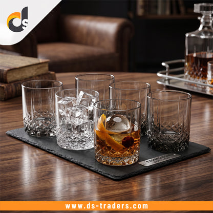 6PCs Luxury Diamond Cut Glass Set