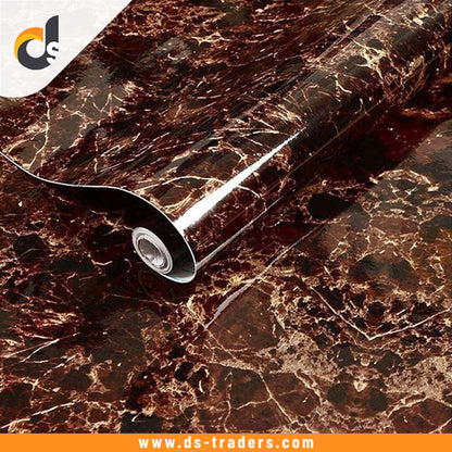 Waterproof Brown Marble Sheet 60cm x 2m