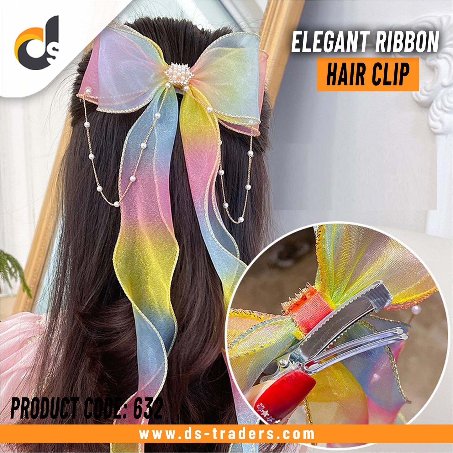 Elegant Ribbon Hair Clip