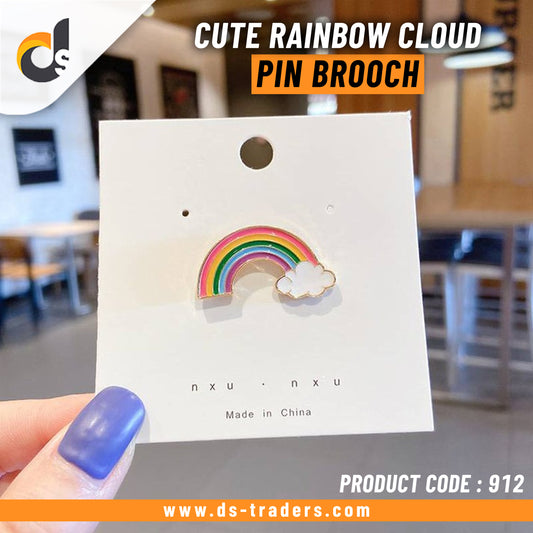 Cute Rainbow Cloud Pin Brooch