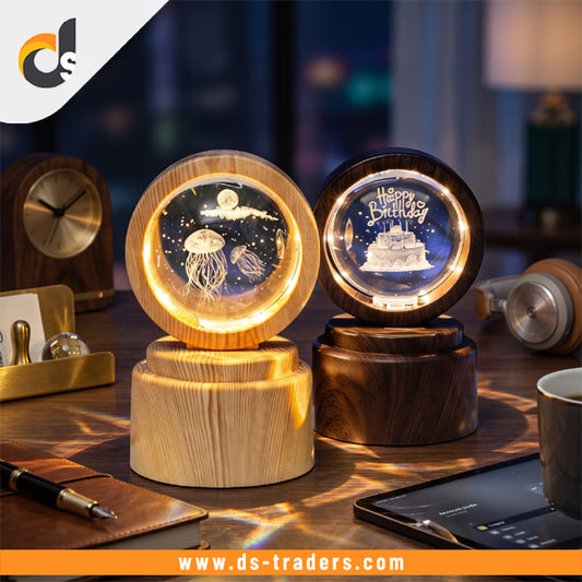 3D Crystal Galaxy LED Lamp