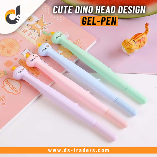 Cute Dino Head Design Gel-Pen