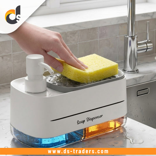 2-in-1 Kitchen Soap Dispenser Organizer