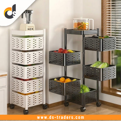 5-Layer Kitchen Storage Basket Rack
