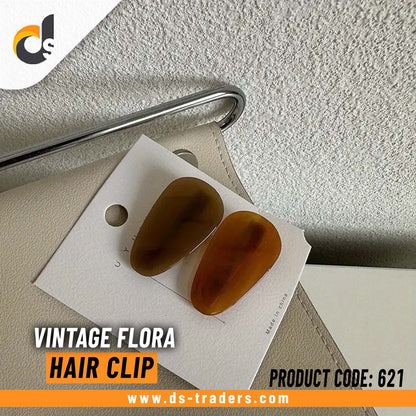 2PCS/Set Vintage Floral Hair Clips