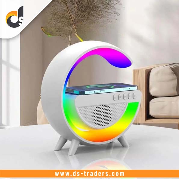 G Shaped RGB Light Table Lamp with Wireless Charger